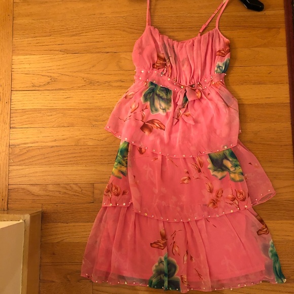 NWT Tank Top Floral Pink Dress, with Tags - Picture 5 of 6